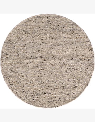 4' 9 x 4' 11 Hand Knotted Moroccan Wool Round Rug