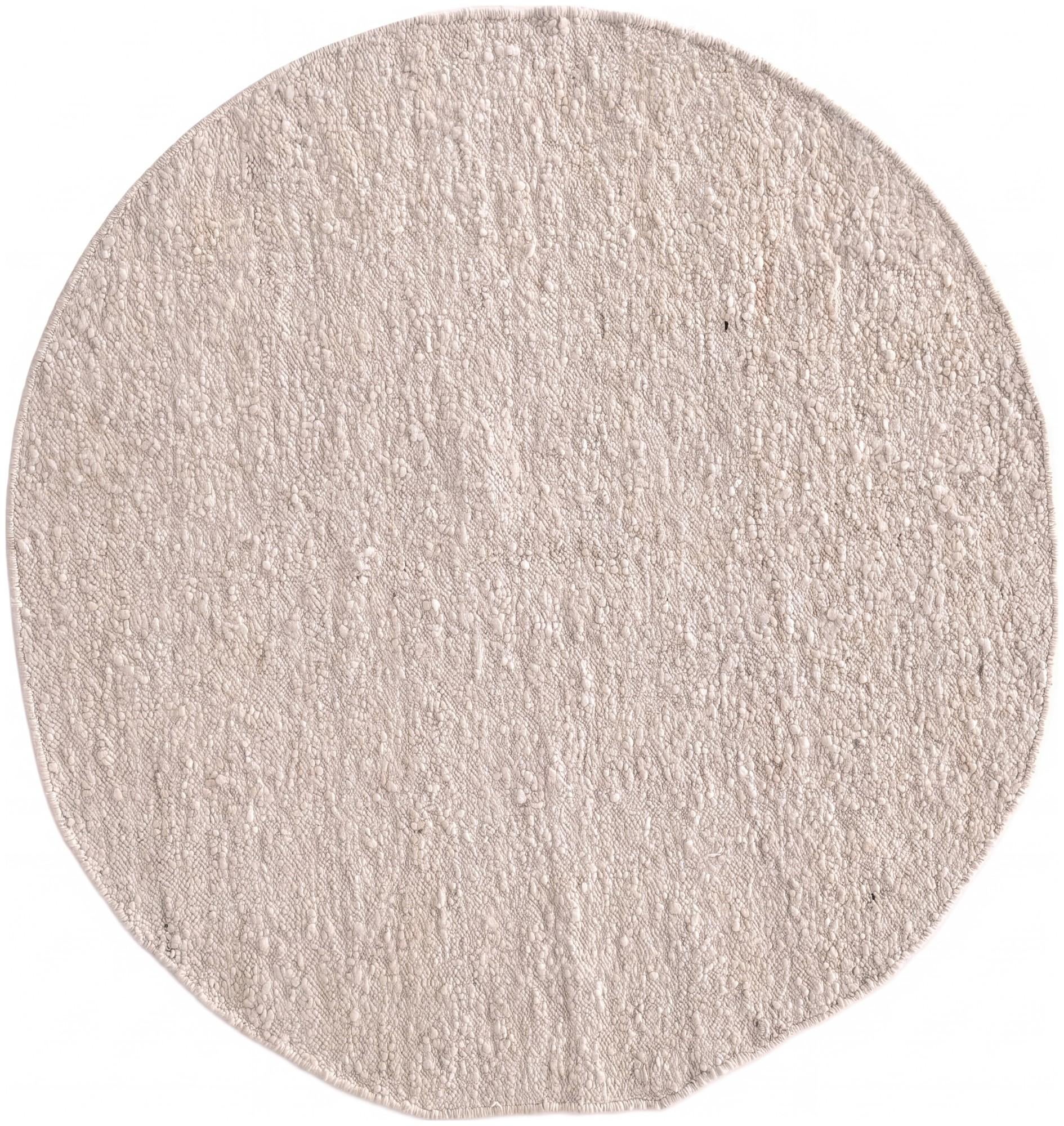 4' 10 x 5' 1 Hand Knotted Moroccan Wool Round Rug