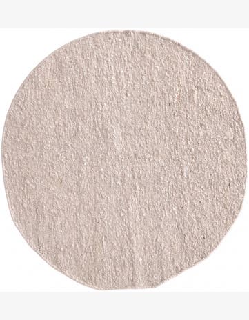 4' 10 x 5' 1 Hand Knotted Moroccan Wool Round Rug
