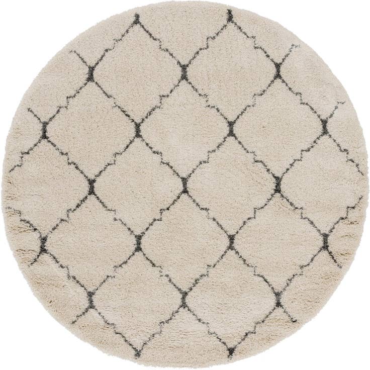 Detail image of 8' x 8' Moroccan Shag Round Rug