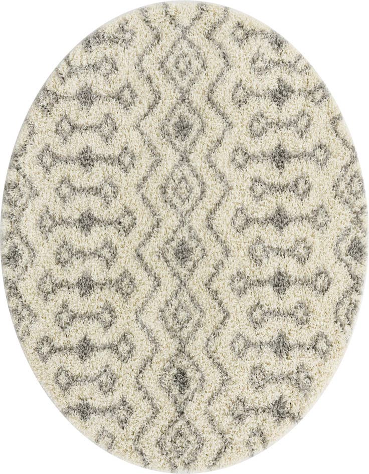 Detail image of 3' x 3' Moroccan Trellis Shag Round Rug