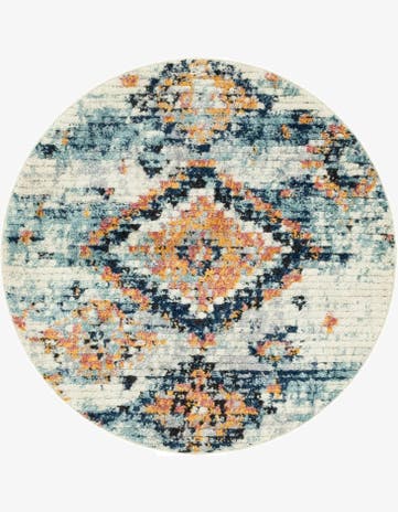 Ivory Morocco Round Rug