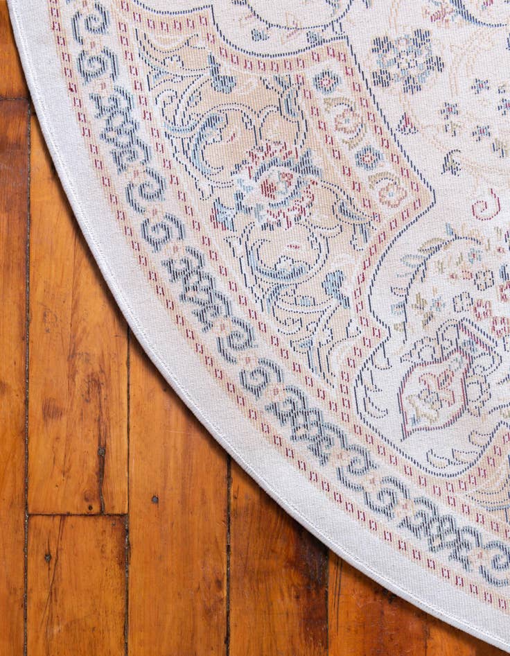 Detail image of 5' x 5' Nain Design Round Rug