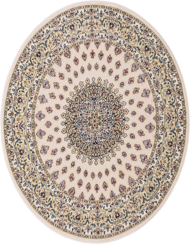 Detail image of 5' 3 x 5' 3 Nain Design Round Rug