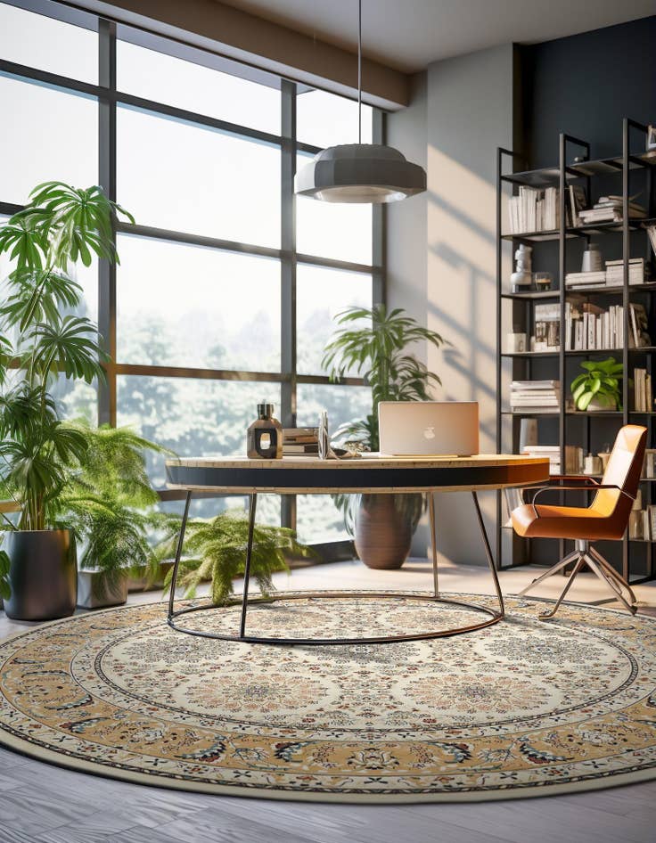 Detail image of 10' x 10' Nain Design Round Rug