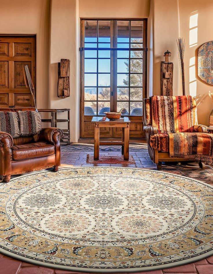 Detail image of 10' x 10' Nain Design Round Rug
