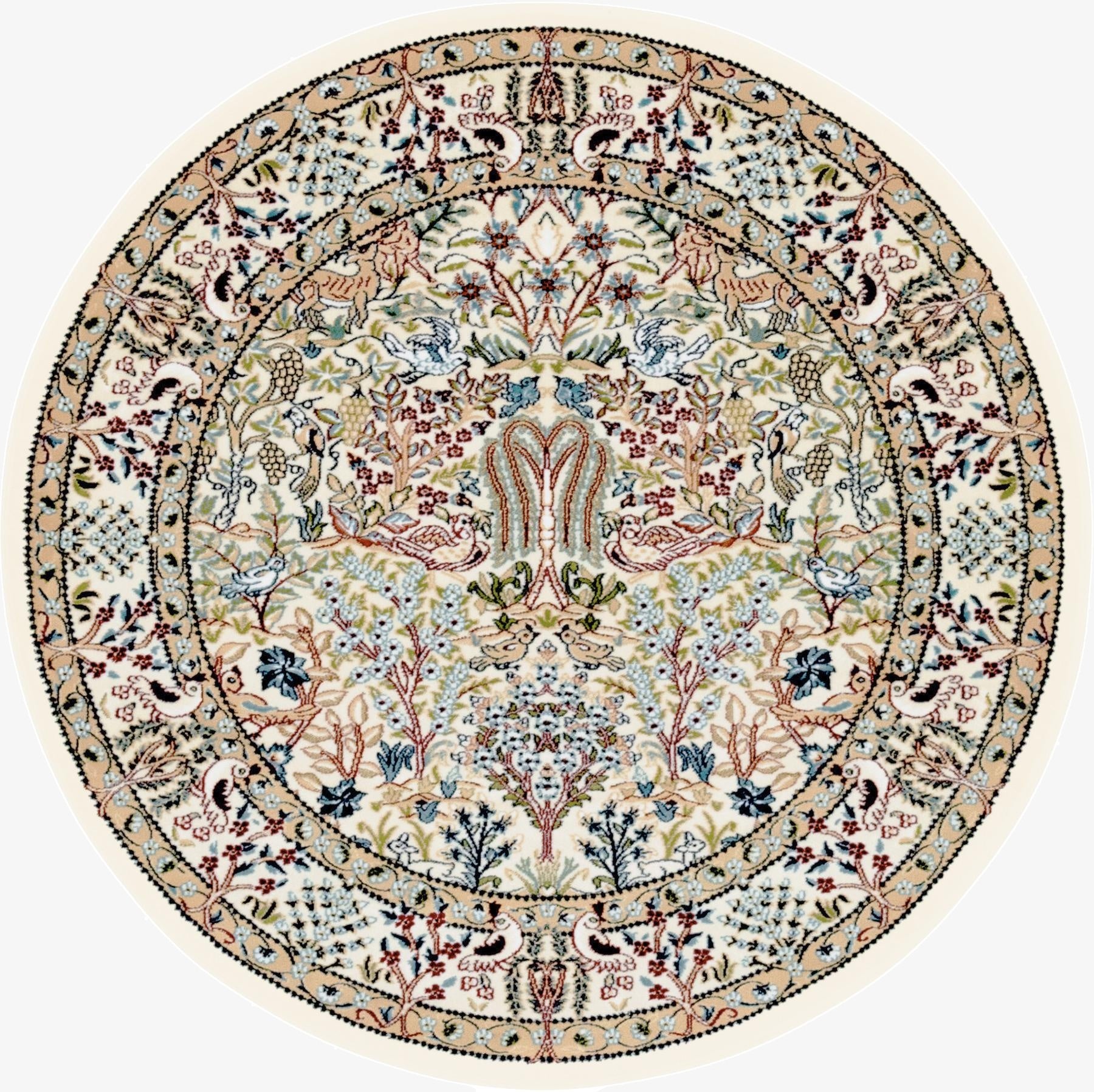 5' 3 x 5' 3 Nain Design Round Rug