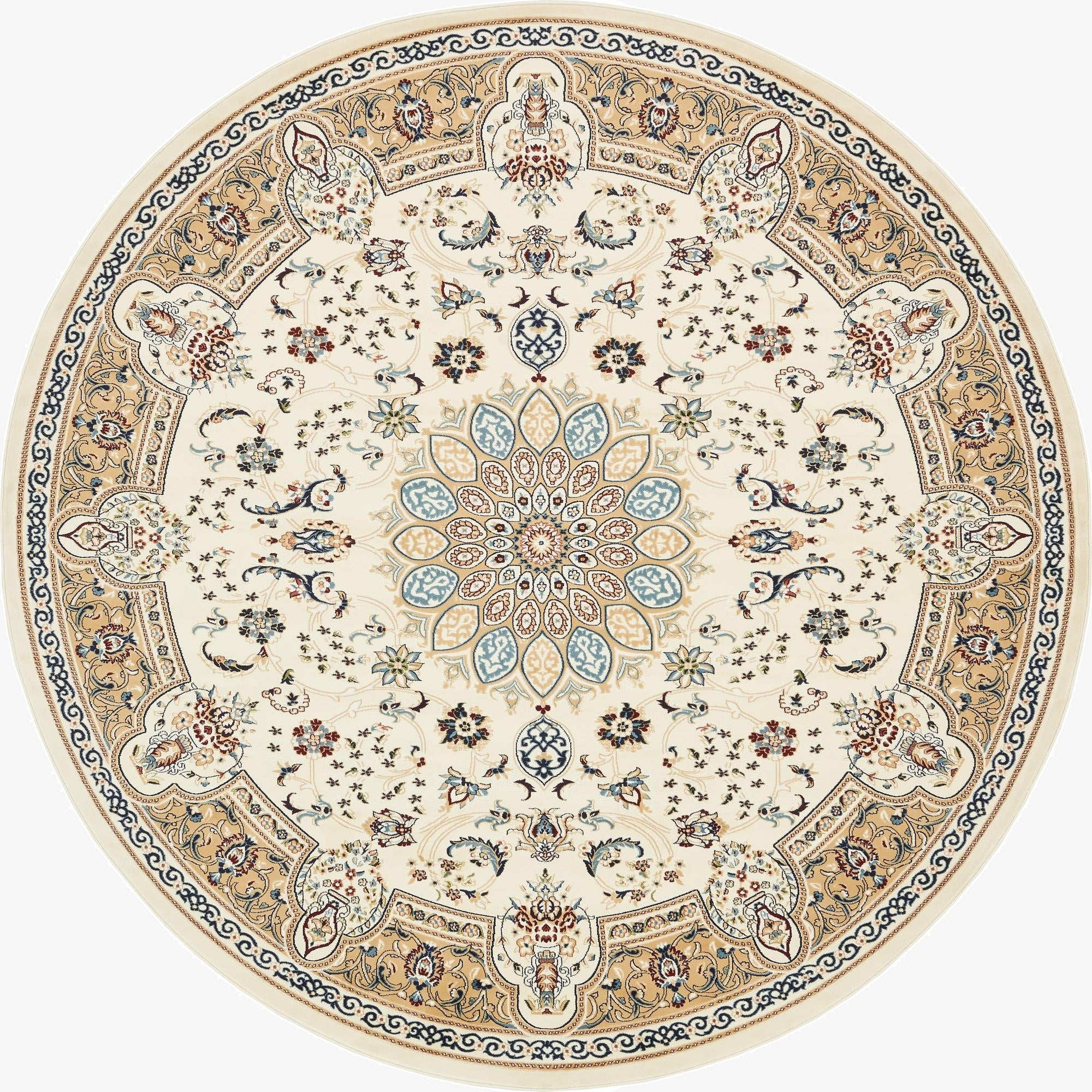 5' x 5' Nain Design Round Rug