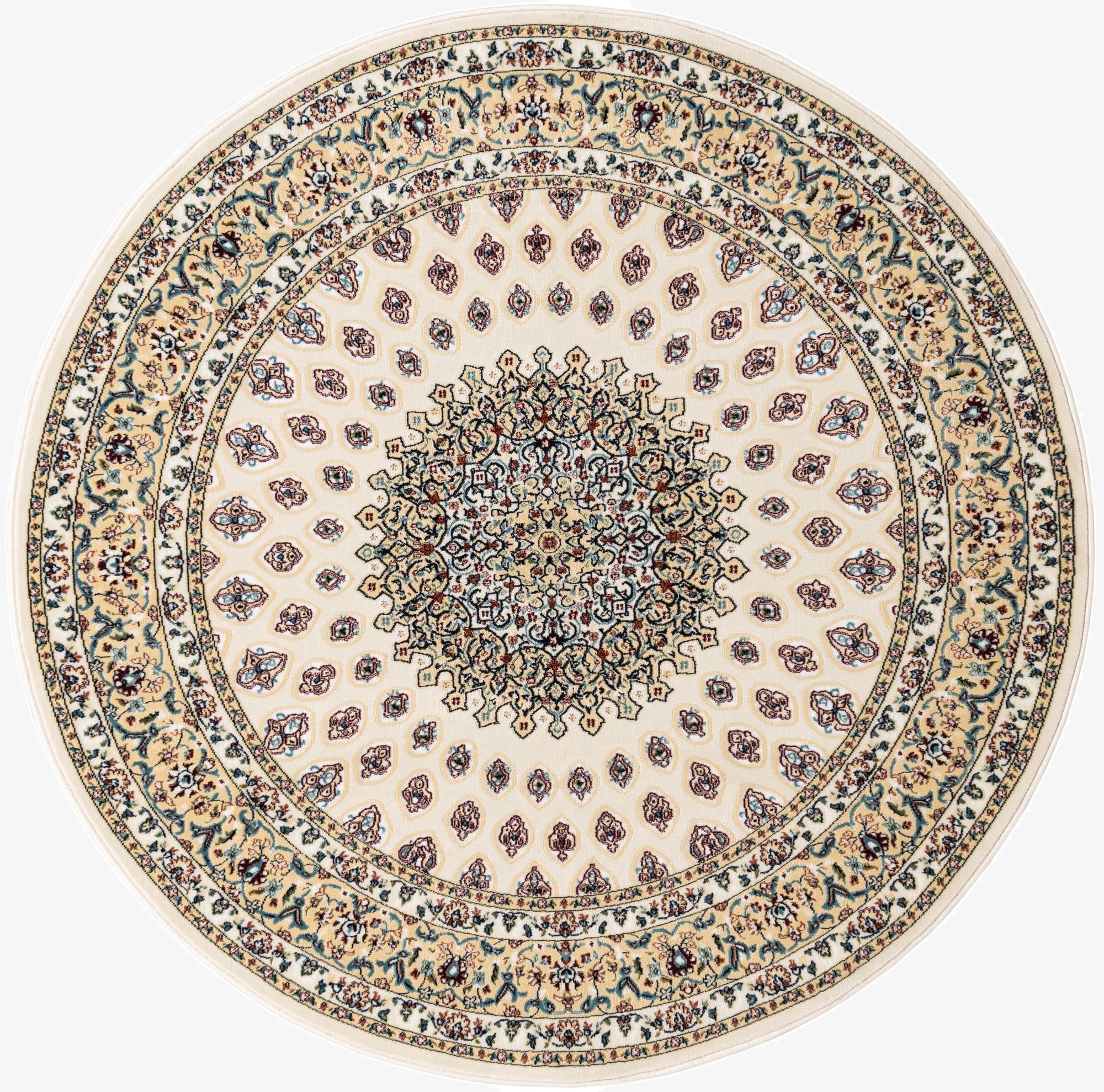 5' 3 x 5' 3 Nain Design Round Rug
