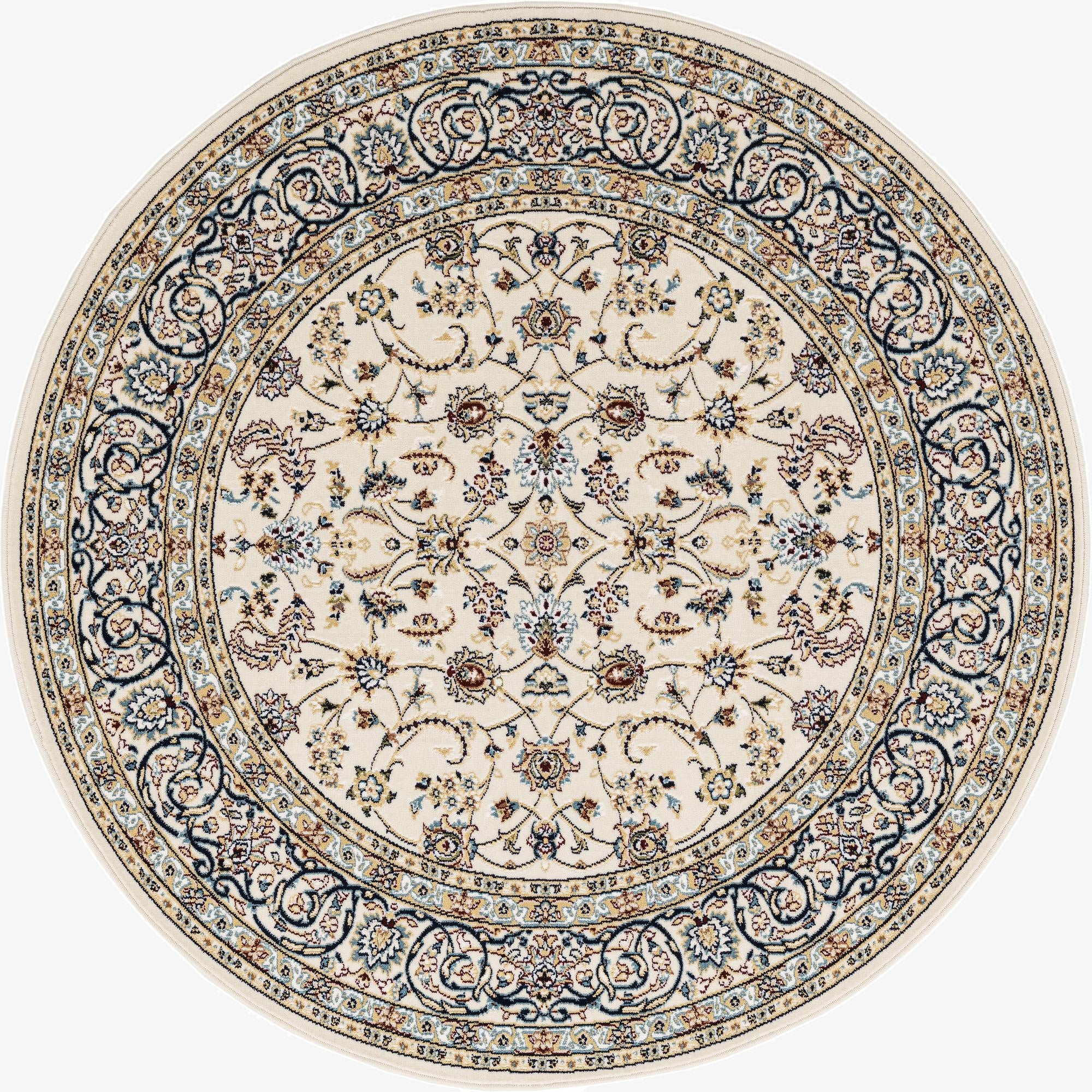 5' 3 x 5' 3 Nain Design Round Rug