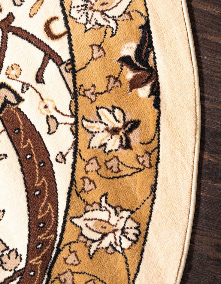 Detail image of 240cm x 240cm Isfahan Design Round Alfombra