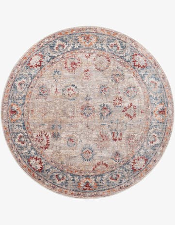 Ivory Noble Round Rug