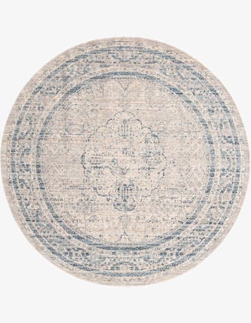 Ivory Noble Round Rug