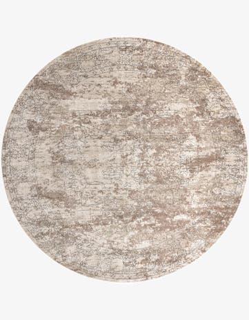 Ivory Oregon Round Rug