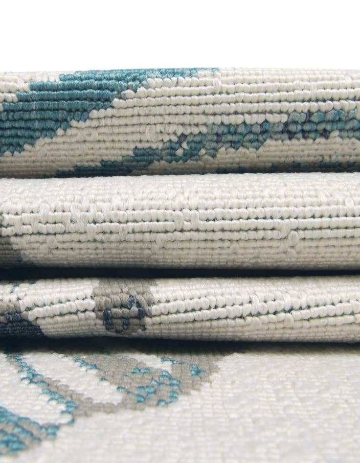 Detail image of 4' x 4' Easy-Clean Coastal Indoor / Outdoor Round Rug