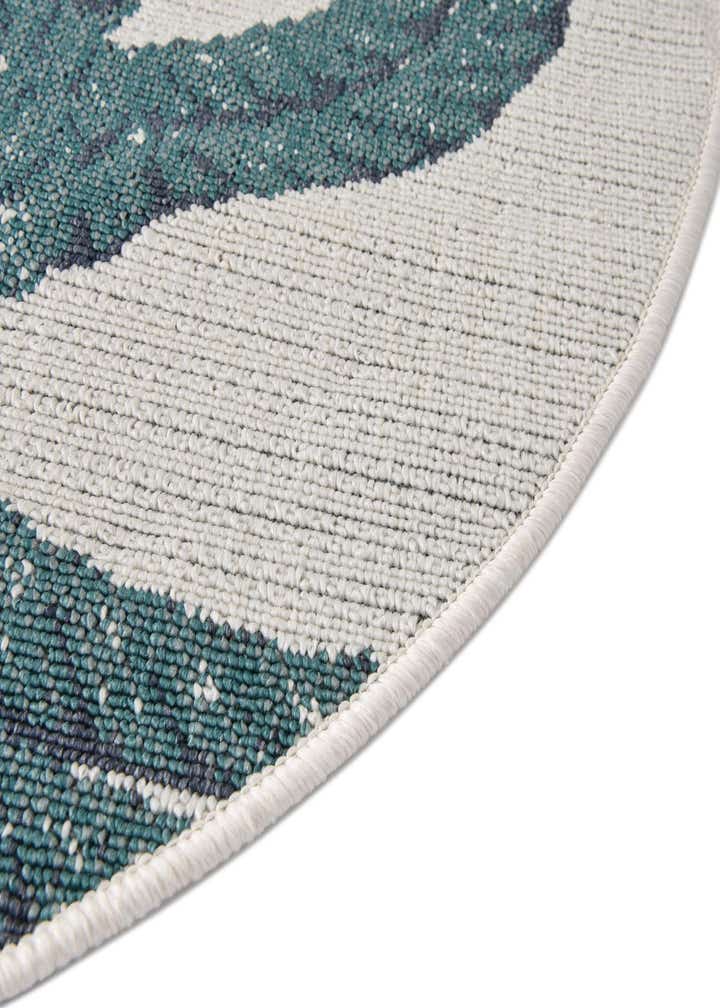 4' x 4' Easy-Clean Coastal Indoor / Outdoor Round Rug