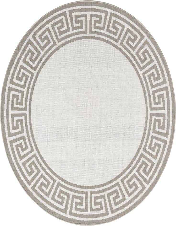 Detail image of 7' x 7' Easy-Clean Coastal Indoor / Outdoor Round Rug