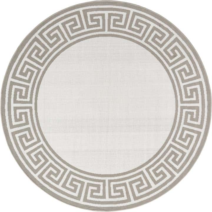 7' x 7' Easy-Clean Coastal Indoor / Outdoor Round Rug