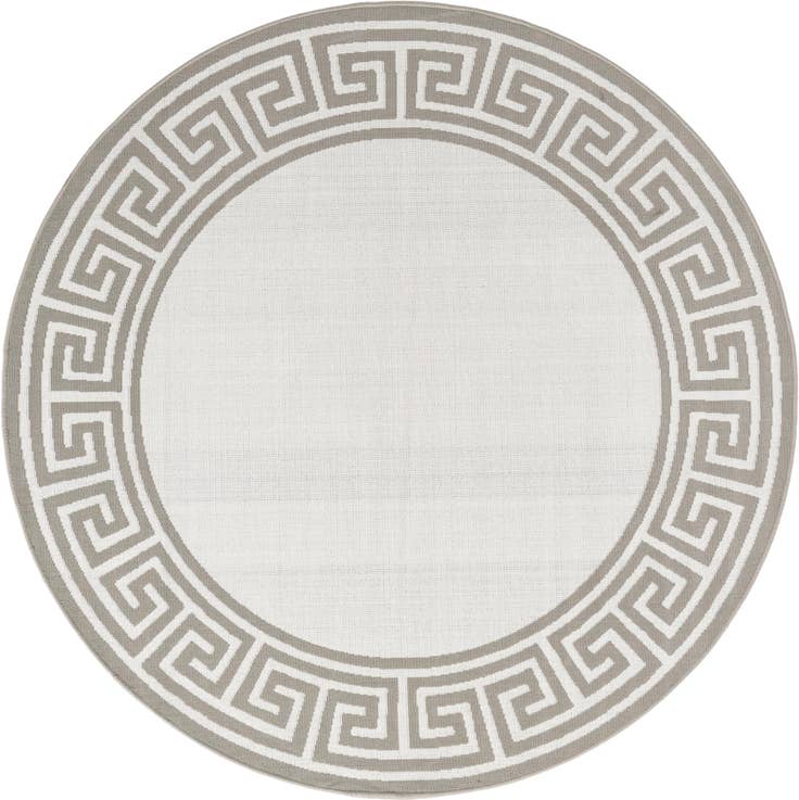 Detail image of 7' x 7' Easy-Clean Coastal Indoor / Outdoor Round Rug