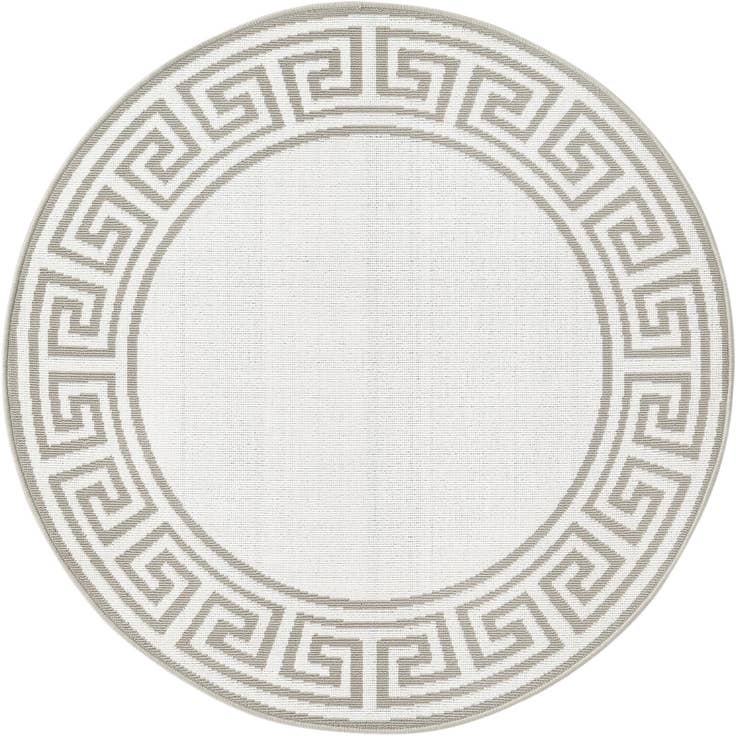 Detail image of 4' x 4' Easy-Clean Coastal Indoor / Outdoor Round Rug