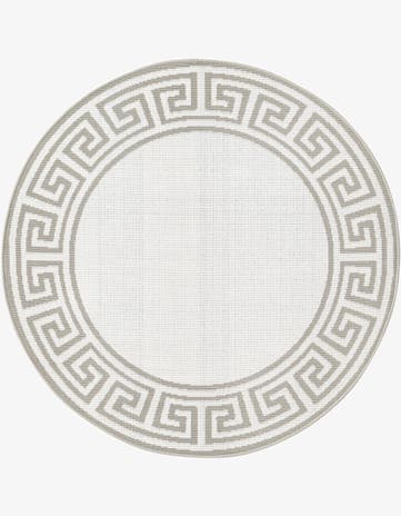 4' x 4' Easy-Clean Coastal Indoor / Outdoor Round Rug