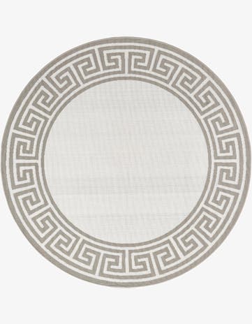 7' x 7' Easy-Clean Coastal Indoor / Outdoor Round Rug