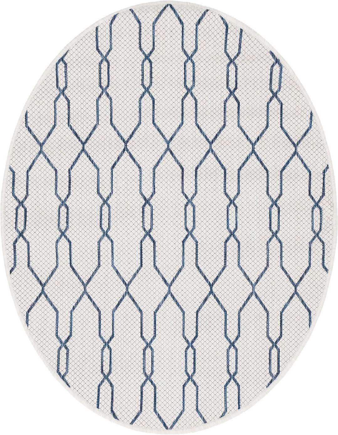 4' x 4' Easy-Clean Lattice Indoor / Outdoor Round Rug