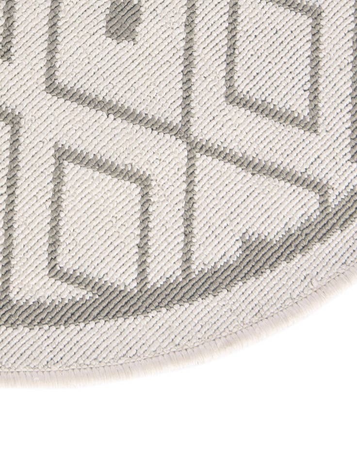 Detail image of 122cm x 122cm  Washable Lattice Indoor / Outdoor Round Rug