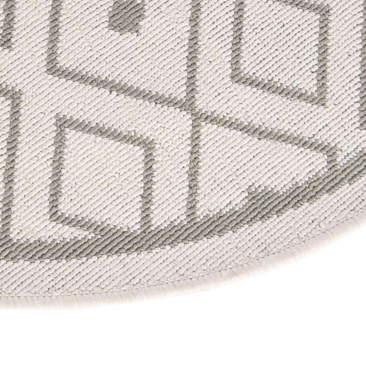 4' x 4' Easy-Clean Lattice Indoor / Outdoor Round Rug