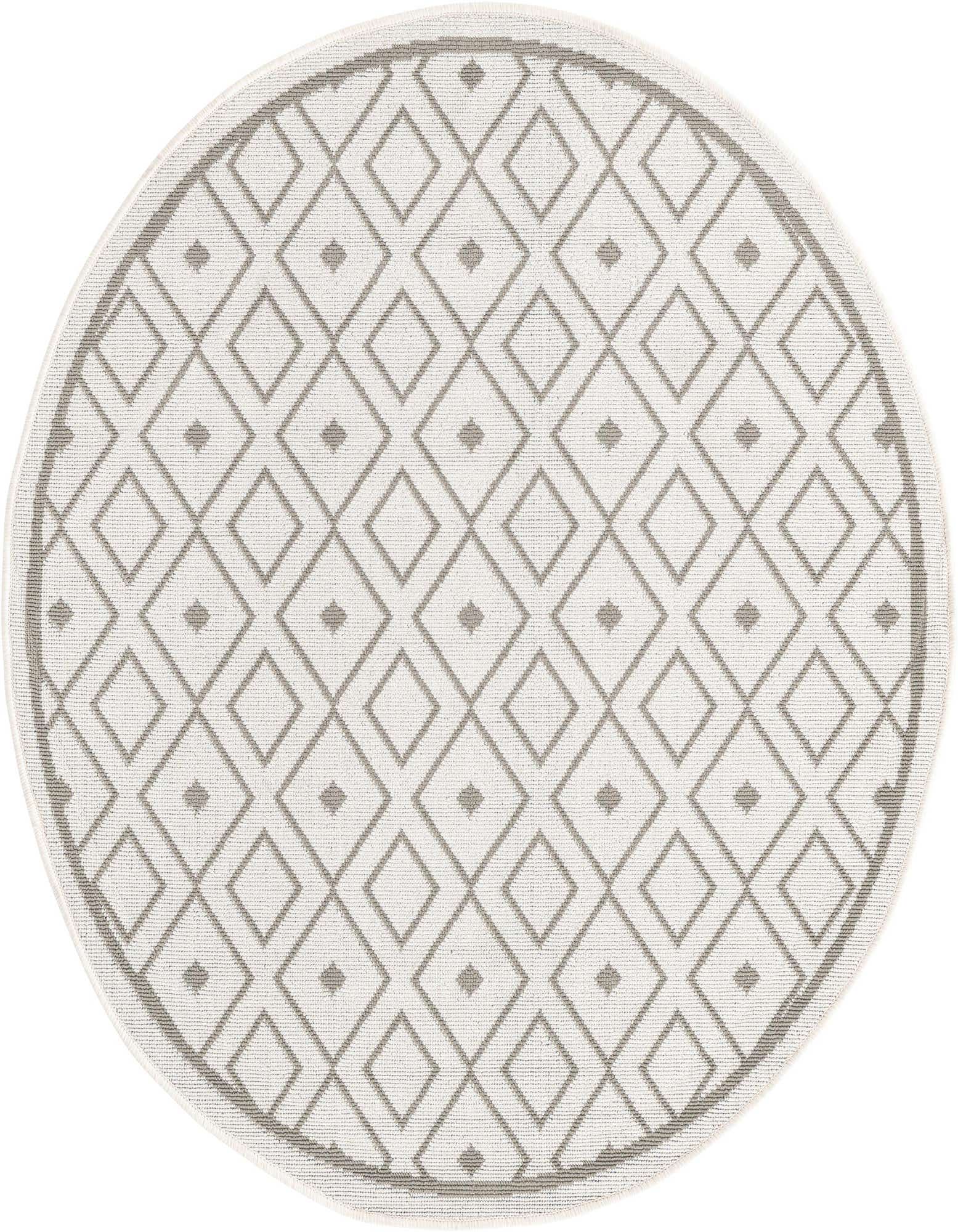 4' x 4' Easy-Clean Lattice Indoor / Outdoor Round Rug