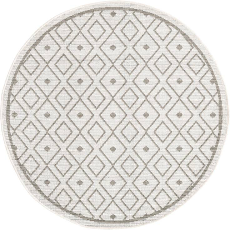 Detail image of 4' x 4' Easy-Clean Lattice Indoor / Outdoor Round Rug
