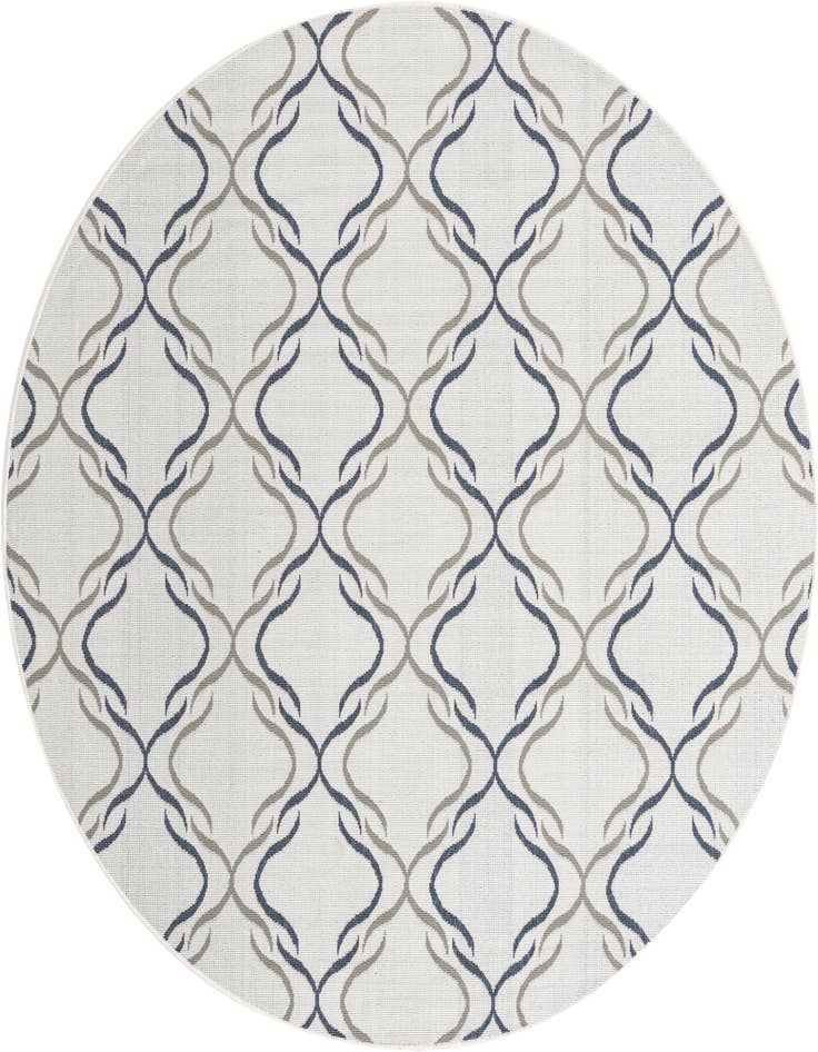 Detail image of 7' x 7' Easy-Clean Lattice Indoor / Outdoor Round Rug