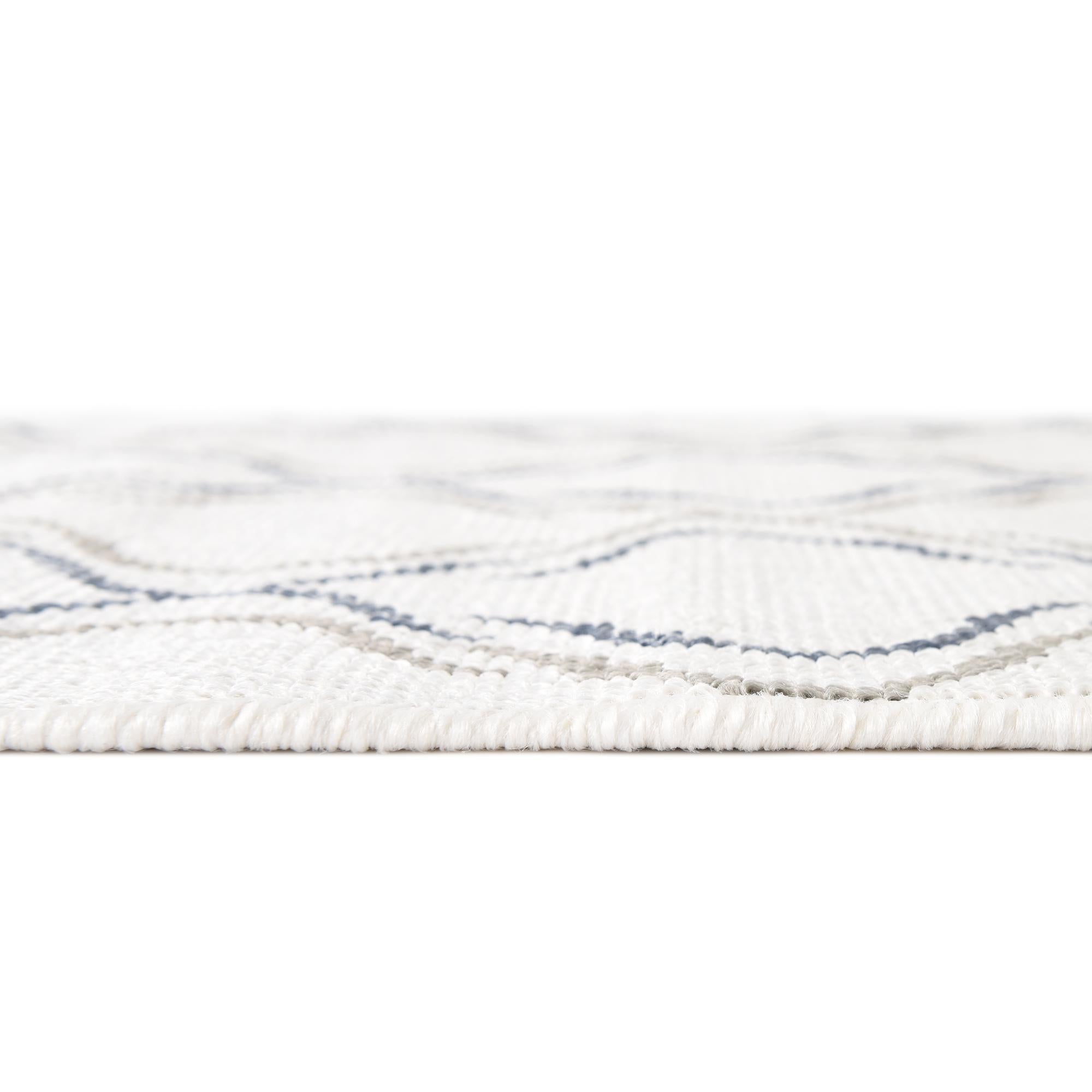 4' x 4' Easy-Clean Lattice Indoor / Outdoor Round Rug