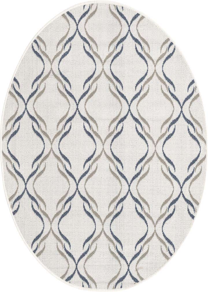 4' x 4' Easy-Clean Lattice Indoor / Outdoor Round Rug