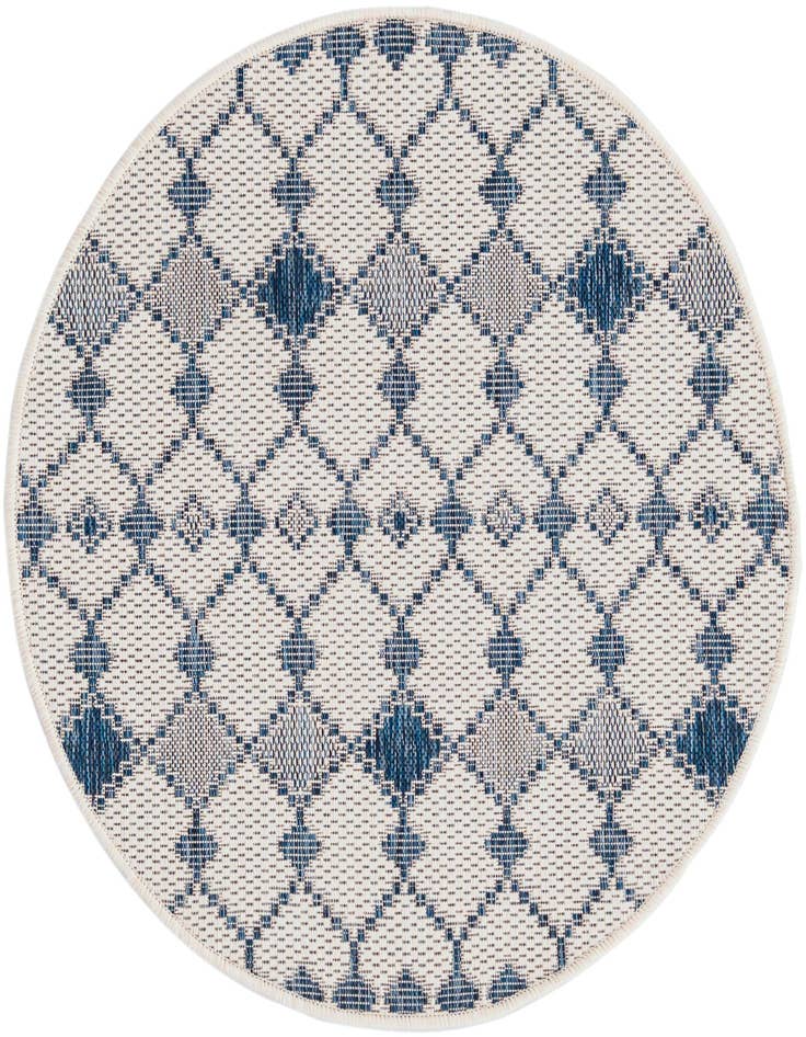 Detail image of 3' x 3' Easy-Clean Lattice Indoor / Outdoor Round Rug