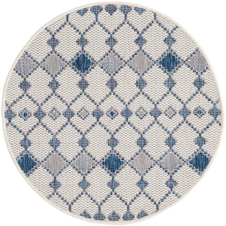 Detail image of 95cm x 95cm Easy-Clean Lattice Indoor / Outdoor Round Rug