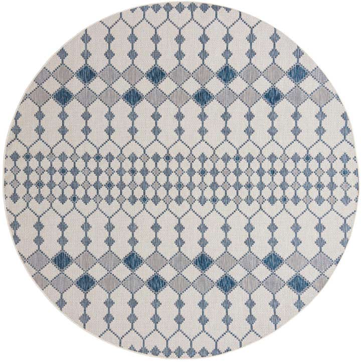 305cm x 305cm Leicht zu reinigen Lattice Innen- / Außenbereich Rund Teppich