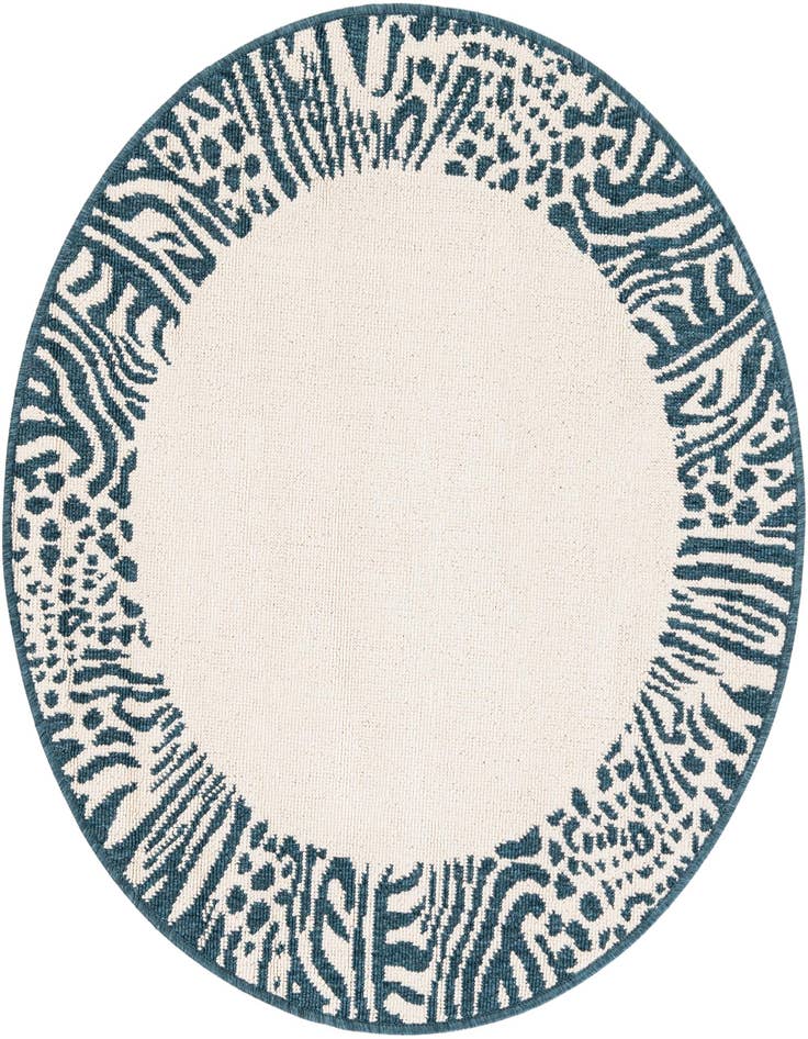 Detail image of 3' x 3' Easy-Clean Safari Indoor / Outdoor Round Rug