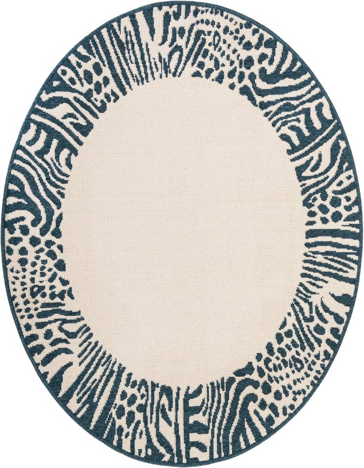 Detail image of 4' x 4' Easy-Clean Safari Indoor / Outdoor Round Rug
