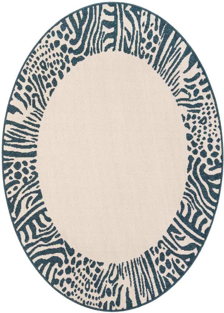 5' x 5' Easy-Clean Safari Indoor / Outdoor Round Rug