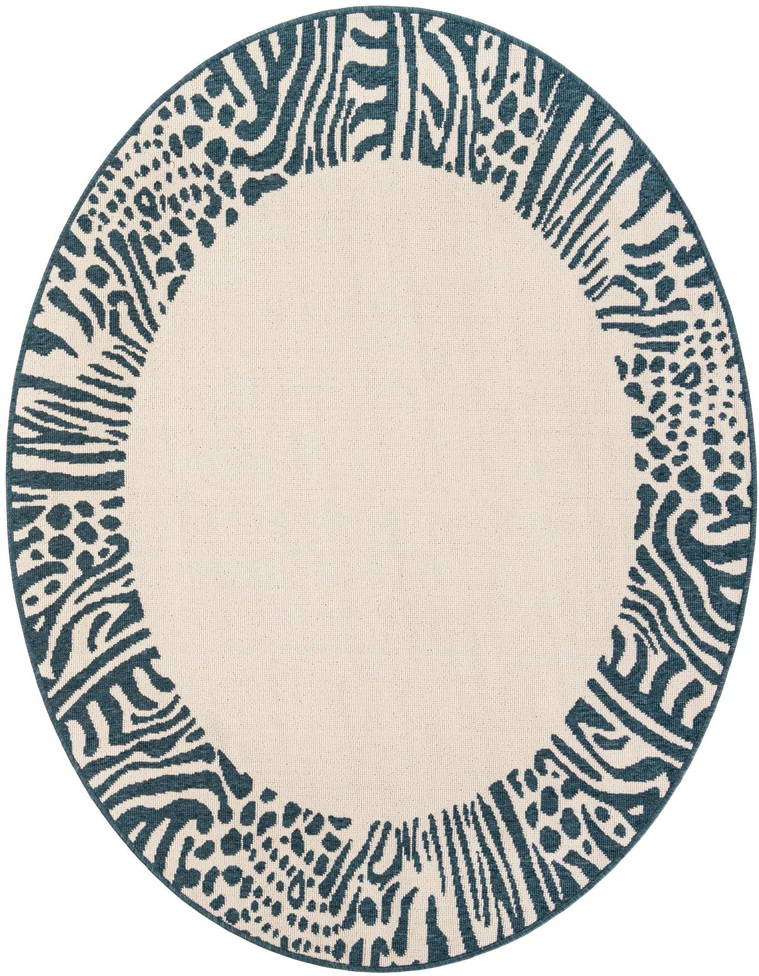 5' x 5' Easy-Clean Safari Indoor / Outdoor Round Rug