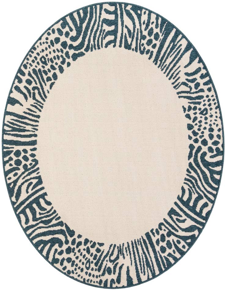 Detail image of 5' x 5' Easy-Clean Safari Indoor / Outdoor Round Rug