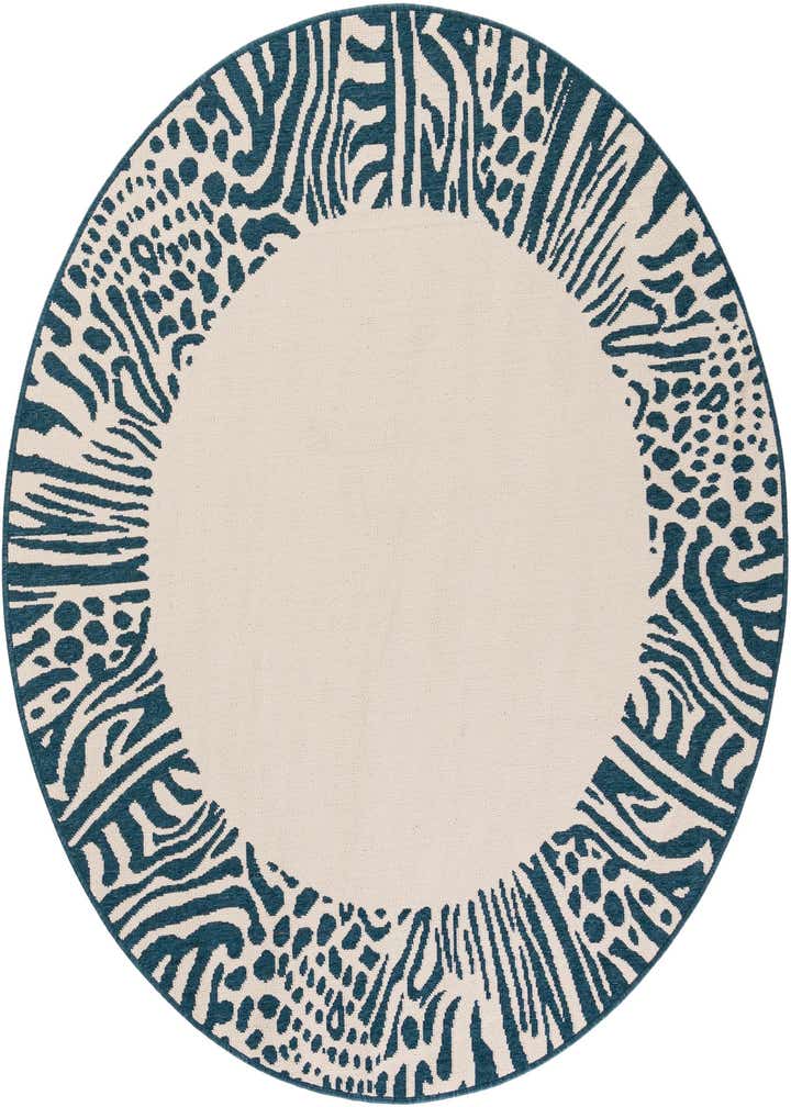 6' x 6' Easy-Clean Safari Indoor / Outdoor Round Rug