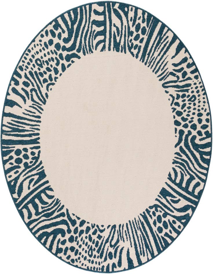 Detail image of 6' x 6' Easy-Clean Safari Indoor / Outdoor Round Rug