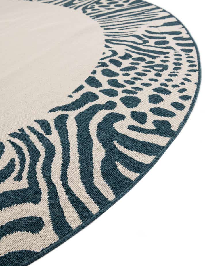 4' x 4' Easy-Clean Safari Indoor / Outdoor Round Rug