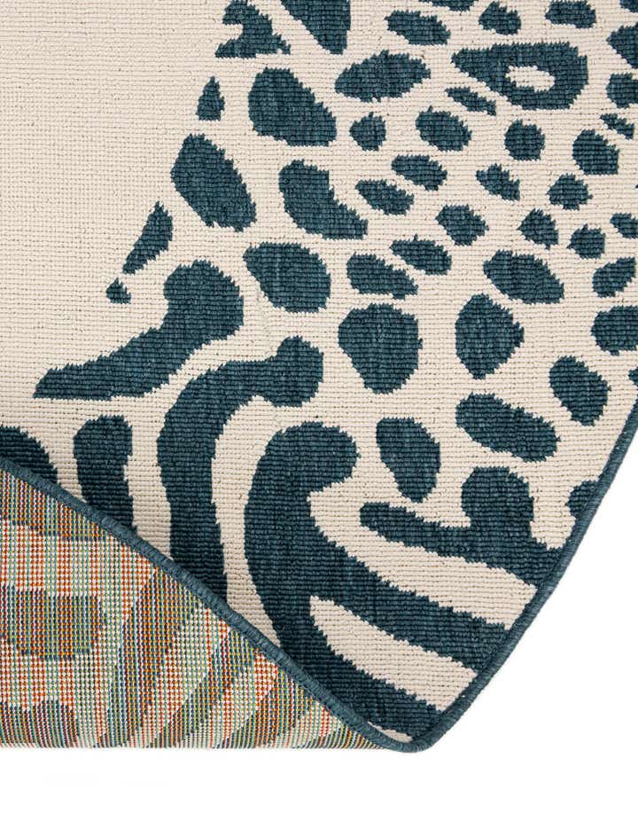 4' x 4' Easy-Clean Safari Indoor / Outdoor Round Rug