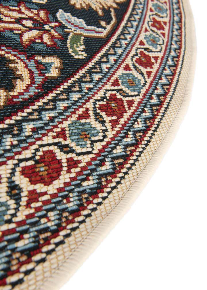 3' 3 x 3' 3 Easy-Clean Traditional Indoor / Outdoor Round Rug