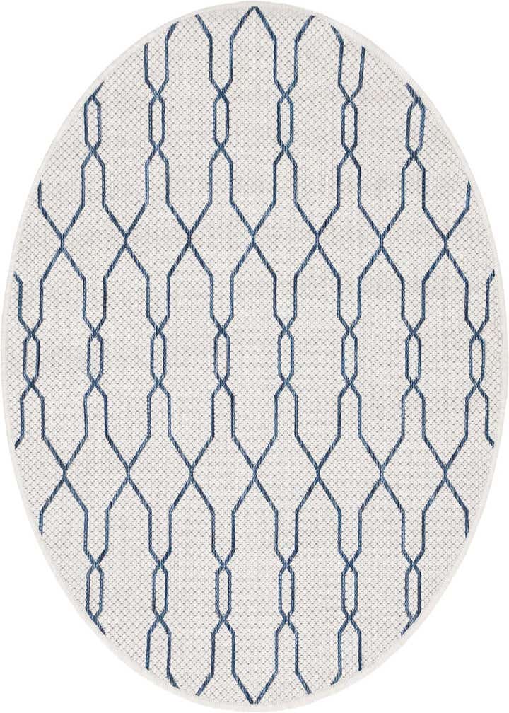 4' x 4' Easy-Clean Trellis Indoor / Outdoor Round Rug