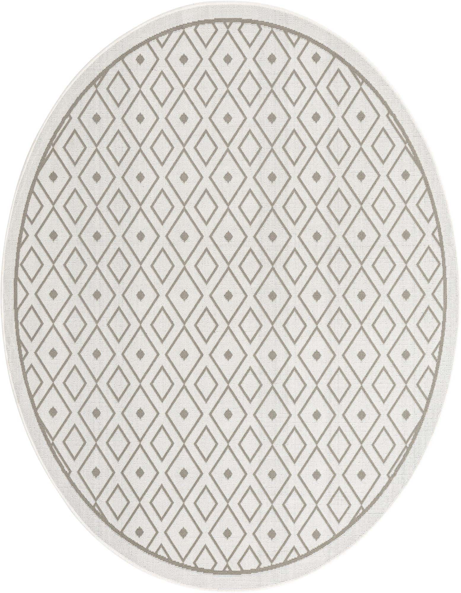 7' x 7' Easy-Clean Trellis Indoor / Outdoor Round Rug