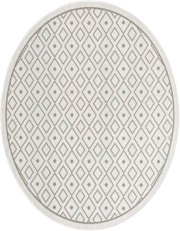 Detail image of 7' x 7' Easy-Clean Trellis Indoor / Outdoor Round Rug